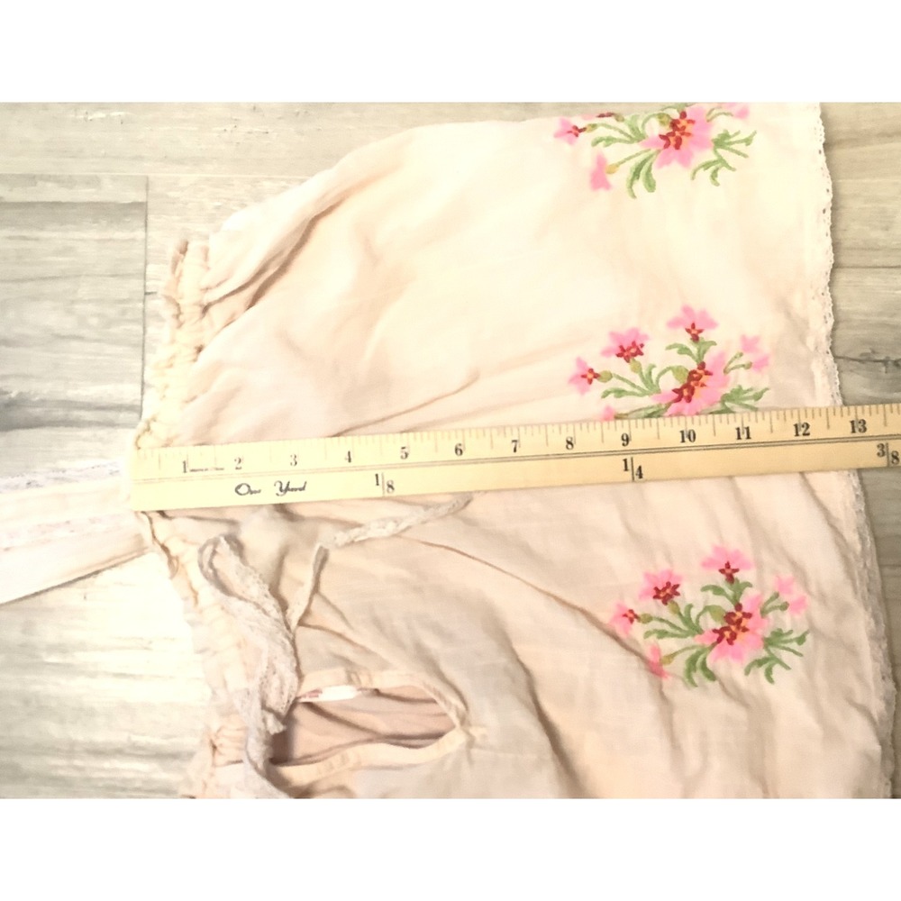 Free People Halter Strappy Golden Hour Embroidered Floral Women's Tank - L - Picture 5 of 10